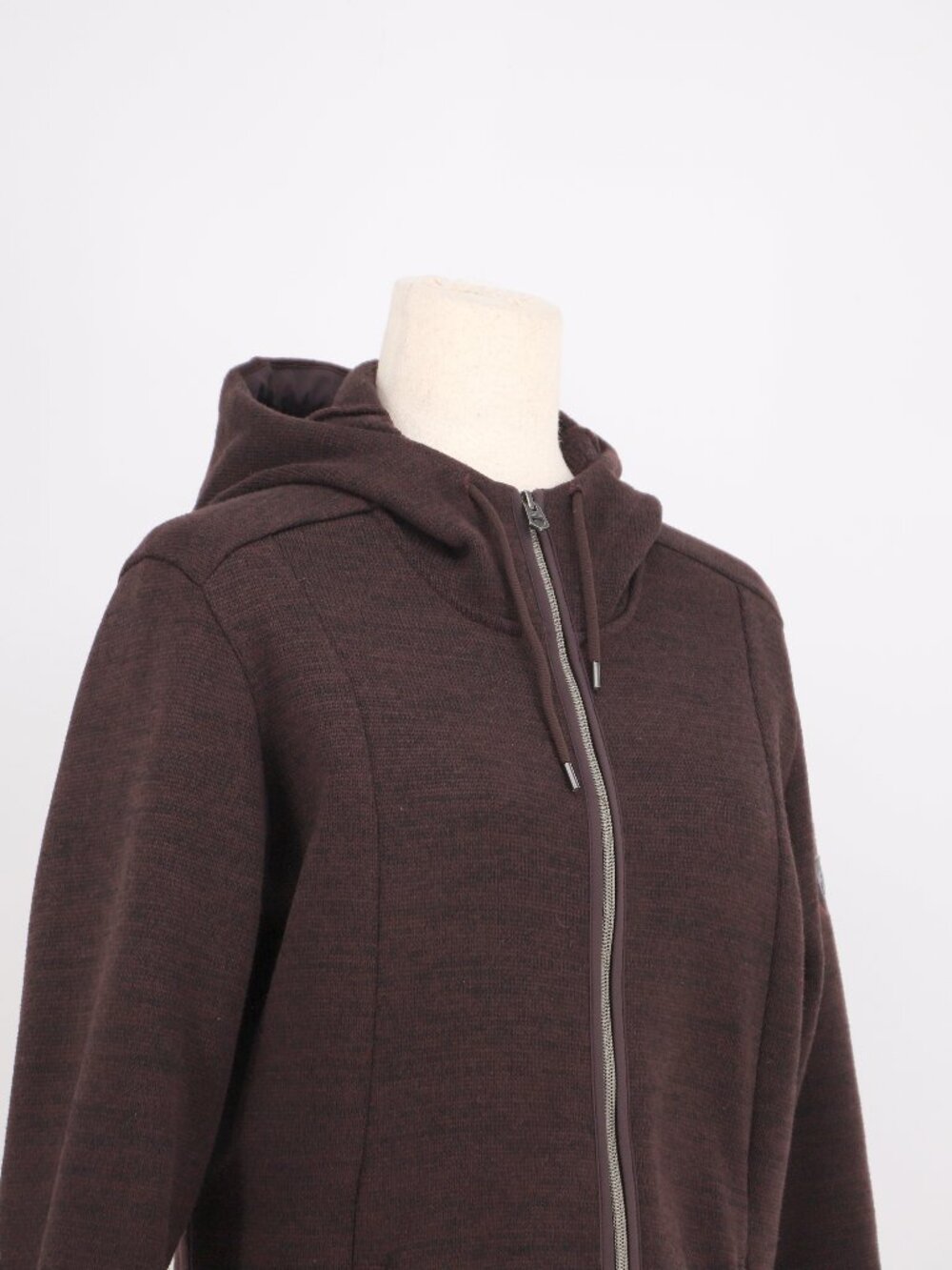 KUHL Women's Ascendyr Full Zip Fleece Hoodie in Ganache Brown Size M - Picture 3 of 8